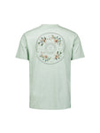 T-Shirt V-Neck Melange Garment Dyed Placed Print