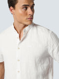 Shirt Short Sleeve Granddad Linen Solid