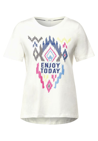 T-Shirt mit Ikat Motiv