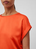 VIELLETTE S/S SATIN TOP - NOOS