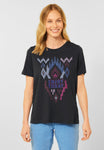 T-Shirt mit Ikat Motiv