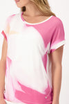 T-Shirt, melone gemustert