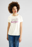 T-Shirt mit Wording Print