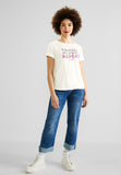 T-Shirt mit Wording Print