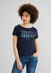 T-Shirt mit Wording Print