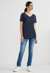 V-Neck Shirt mit Spitze