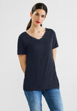 V-Neck Shirt mit Spitze