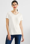 V-Neck Shirt mit Spitze