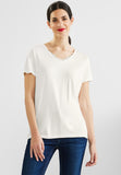 V-Neck Shirt mit Spitze