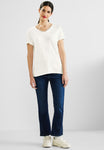 V-Neck Shirt mit Spitze