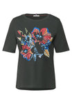 T-Shirt mit Blumen Fotoprint