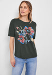 T-Shirt mit Blumen Fotoprint