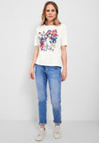 T-Shirt mit Blumen Fotoprint