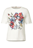 T-Shirt mit Blumen Fotoprint