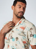 Shirt Short Sleeve Resort Collar Allover Printed  Cotton