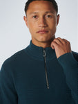 Pullover Half Zipper 2 Coloured Melange