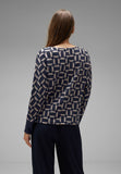 Jacquard Shirt mit Print