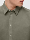 SLHREGNEW-LINEN SHIRT SS CLASSIC