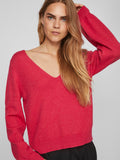 VIRIL REV V-NECK L/S KNIT TOP - NOOS