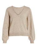 VIRIL REV V-NECK L/S KNIT TOP - NOOS