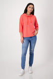 Sweatshirt, bright coral