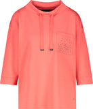 Sweatshirt, bright coral