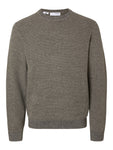 SLHROSS LS KNIT STRUCTURE CREW NECK NOOS