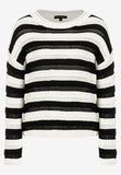 Pullover  schwarz/weiß gestreift  Frühjahrs-Kollektion