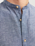 JJESUMMER BAND LINEN BLEND SHIRT LS SN