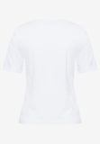T-Shirt mit U-Boot Ausschnitt  weiß  Frühjahrs-Kollektion