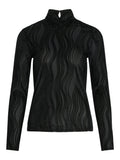 VIMAXA HIGH NECK L/S FLOCK TOP/R