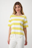 T-Shirt, dry lemon Ringel