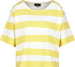T-Shirt, dry lemon Ringel
