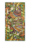 Schal aus Organic Cotton mit plakativem Mandala-Tiger