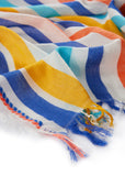 Schal aus Baumwolle und Modal mit stylischen Streifen