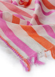 Schal aus Baumwolle und Modal mit stylischen Streifen