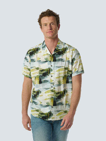 Shirt Short Sleeve Resort Collar Allover Printed