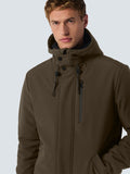 Jacket Medium Long Fit Hooded Softshell Stretch