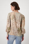 Bluse, brown sugar gemustert
