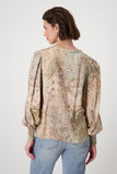 Bluse, brown sugar gemustert