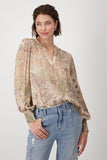 Bluse, brown sugar gemustert
