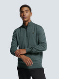 Pullover Half Zip 2 Coloured Melange