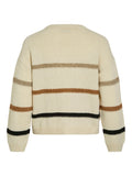 VINEEVA O-NECK L/S STRIPE KNIT TOP/R