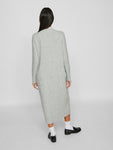 VIKIKU L/S HIGH NECK MIDI KNIT DRESS/PB