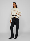 VINEEVA O-NECK L/S STRIPE KNIT TOP/R