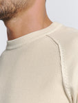 Pullover Crewneck Solid Relief Knit