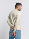 Pullover Crewneck Solid Relief Knit